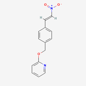 molecular formula C14H12N2O3 B1400587 (E)-2-((4-(2-Nitrovinyl)benzyl)oxy)pyridine CAS No. 936342-26-6