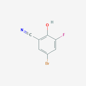 molecular formula C7H3BrFNO B1400589 5-Bromo-3-fluoro-2-hydroxybenzonitrile CAS No. 876918-40-0