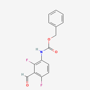 molecular formula C15H11F2NO3 B1400590 Benzyl (2,4-difluoro-3-formylphenyl)carbamate CAS No. 918524-07-9