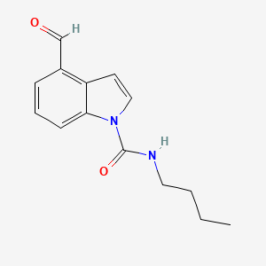 molecular formula C14H16N2O2 B1400591 4-Formyl-indole-1-carboxylic acid butylamide CAS No. 918523-84-9