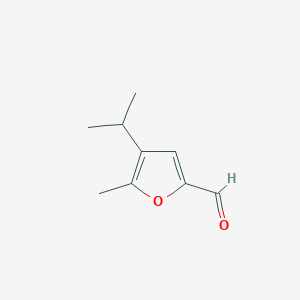molecular formula C9H12O2 B1400593 4-Isopropyl-5-methylfuran-2-carbaldehyde CAS No. 1000993-65-6