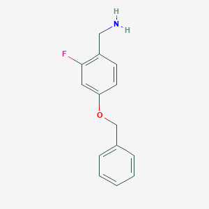 molecular formula C14H14FNO B1400596 4-Benzyloxy-2-fluorobenzylamine CAS No. 1185095-34-4