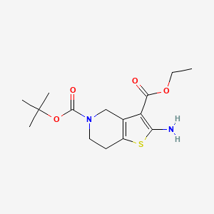 molecular formula C15H22N2O4S B1400598 Ethyl 2-amino-5-Boc-6,7-dihydro-4H-thieno[3,2-c]pyridine-3-carboxylate CAS No. 1101856-88-5