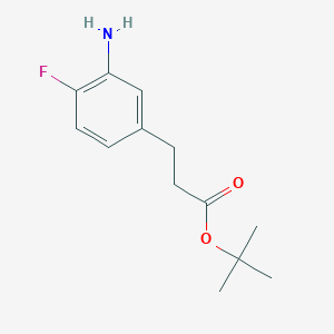 molecular formula C13H18FNO2 B1400599 Tert-butyl 3-(3-amino-4-fluorophenyl)propanoate CAS No. 1192039-94-3
