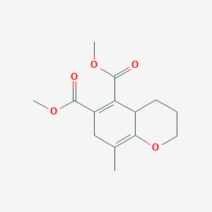 molecular formula C14H18O5 B14006000 dimethyl 8-methyl-3,4,4a,7-tetrahydro-2H-chromene-5,6-dicarboxylate CAS No. 74938-54-8