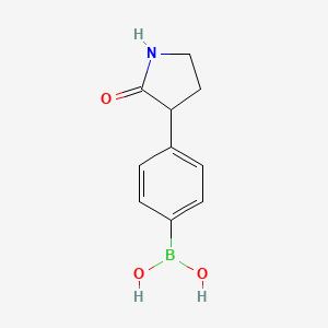 molecular formula C10H12BNO3 B14006008 (4-(2-Oxopyrrolidin-3-yl)phenyl)boronic acid 