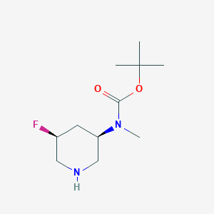 molecular formula C11H21FN2O2 B14006171 tert-Butyl (cis-5-fluoropiperidin-3-yl)(methyl)carbamate 