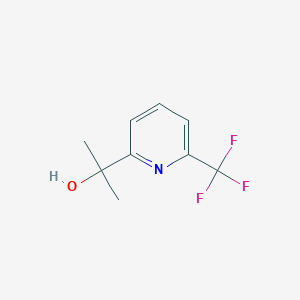 molecular formula C9H10F3NO B1400620 2-(6-(Trifluoromethyl)pyridin-2-yl)propan-2-ol CAS No. 1192356-23-2