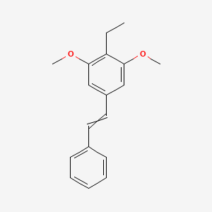 molecular formula C18H20O2 B1400632 (E)-2-ethyl-1,3-dimethoxy-5-styrylbenzene CAS No. 141509-19-5