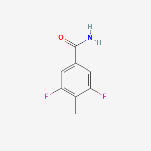 molecular formula C8H7F2NO B1400637 3,5-Difluoro-4-methylbenzamide CAS No. 1803792-75-7