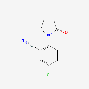 molecular formula C11H9ClN2O B1400638 5-Chloro-2-(2-oxopyrrolidin-1-yl)benzonitrile CAS No. 942317-48-8