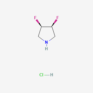 molecular formula C4H8ClF2N B1400639 cis-3,4-Difluoropyrrolidine hydrochloride CAS No. 869481-94-7