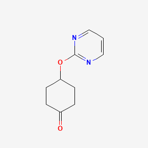 molecular formula C10H12N2O2 B1400641 4-(Pyrimidin-2-yloxy)cyclohexanone CAS No. 1361390-87-5