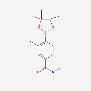 molecular formula C16H24BNO3 B1400645 N,N,3-trimethyl-4-(4,4,5,5-tetramethyl-1,3,2-dioxaborolan-2-yl)benzamide CAS No. 1253926-81-6