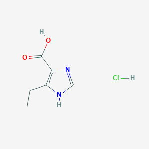 molecular formula C6H9ClN2O2 B1400648 4-ethyl-1H-imidazole-5-carboxylic acid hydrochloride CAS No. 701298-44-4