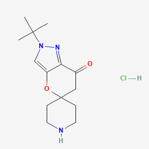 2'-tert-Butyl-2'H-spiro[piperidine-4,5'-pyrano-[3,2-c]pyrazol]-7'(6'H)-one hydrochloride