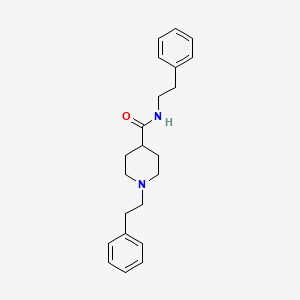 molecular formula C22H28N2O B14006553 N,1-diphenethylpiperidine-4-carboxamide CAS No. 37969-07-6