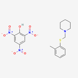 molecular formula C19H22N4O7S B14006571 1-[(2-Methylphenyl)sulfanylmethyl]piperidine CAS No. 6631-91-0