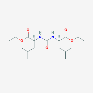 molecular formula C17H32N2O5 B14006615 Ethyl 2-[(1-ethoxycarbonyl-3-methyl-butyl)carbamoylamino]-4-methyl-pentanoate CAS No. 70779-90-7