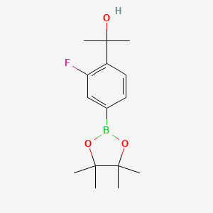 2-(2-Fluoro-4-(4,4,5,5-tetramethyl-1,3,2-dioxaborolan-2-yl)phenyl)propan-2-ol