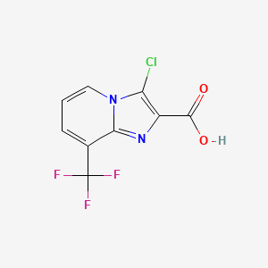 molecular formula C9H4ClF3N2O2 B1400666 3-Chloro-8-(trifluoromethyl)imidazo[1,2-a]pyridine-2-carboxylic acid CAS No. 1237838-81-1