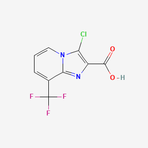 3-Chloro-8-(trifluoromethyl)imidazo[1,2-a]pyridine-2-carboxylic acid