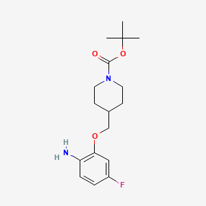 4-(2-Amino-5-fluorophenoxymethyl)-piperidine-1-carboxylic acid tert-butyl ester