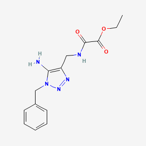 molecular formula C14H17N5O3 B14006745 Ethyl 2-[(5-amino-1-benzyltriazol-4-yl)methylamino]-2-oxoacetate CAS No. 50486-80-1