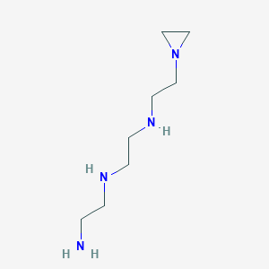 molecular formula C8H20N4 B14006793 N~1~-(2-Aminoethyl)-N~2~-[2-(aziridin-1-yl)ethyl]ethane-1,2-diamine CAS No. 23435-24-7