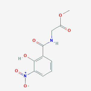 molecular formula C10H10N2O6 B14006795 Methyl 2-[(2-hydroxy-3-nitro-benzoyl)amino]acetate CAS No. 35748-37-9