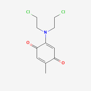 molecular formula C11H13Cl2NO2 B14006837 p-Benzoquinone, 5-(di-2'-chloroethylamino)-2-methyl- CAS No. 2158-70-5
