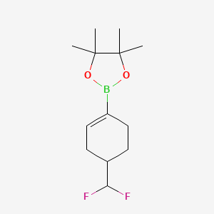 molecular formula C13H21BF2O2 B14006845 2-(4-(Difluoromethyl)cyclohex-1-en-1-yl)-4,4,5,5-tetramethyl-1,3,2-dioxaborolane 