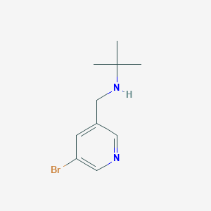 molecular formula C10H15BrN2 B1400685 N-((5-bromopyridin-3-yl)methyl)-2-methylpropan-2-amine CAS No. 1182425-71-3