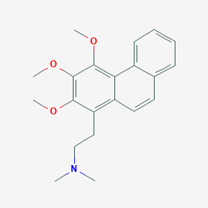 molecular formula C21H25NO3 B14006974 n,n-Dimethyl-2-(2,3,4-trimethoxyphenanthren-1-yl)ethanamine CAS No. 5635-94-9