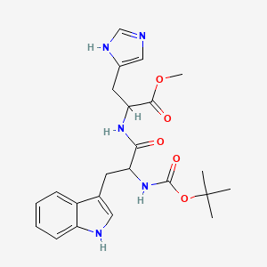 molecular formula C23H29N5O5 B14006989 Boc-DL-Trp-DL-His-OMe CAS No. 72156-59-3