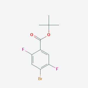 molecular formula C11H11BrF2O2 B14006990 Tert-butyl 4-bromo-2,5-difluorobenzoate 