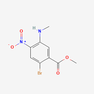 molecular formula C9H9BrN2O4 B14007040 Methyl 2-bromo-5-(methylamino)-4-nitrobenzoate 