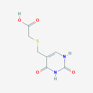 molecular formula C7H8N2O4S B14007067 {[(2,4-Dioxo-1,2,3,4-tetrahydropyrimidin-5-yl)methyl]sulfanyl}acetic acid CAS No. 4874-01-5