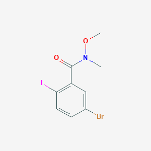 molecular formula C9H9BrINO2 B1400716 5-bromo-2-iodo-N-methoxy-N-methylbenzamide CAS No. 842135-31-3