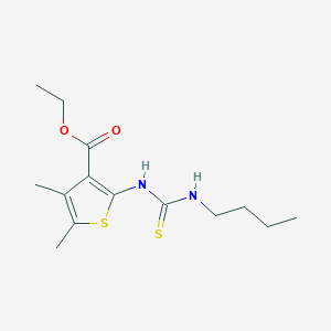 molecular formula C14H22N2O2S2 B14007167 Ethyl 2-(butylcarbamothioylamino)-4,5-dimethylthiophene-3-carboxylate CAS No. 59898-41-8