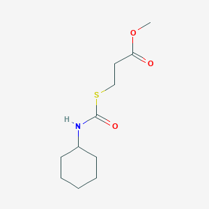 molecular formula C11H19NO3S B14007191 Methyl 3-(cyclohexylcarbamoylsulfanyl)propanoate CAS No. 78614-27-4