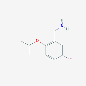 molecular formula C10H14FNO B1400721 [5-Fluoro-2-(propan-2-yloxy)phenyl]methanamine CAS No. 1096895-45-2