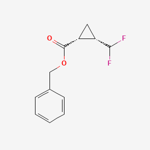 molecular formula C12H12F2O2 B14007301 benzyl (1R,2S)-2-(difluoromethyl)cyclopropanecarboxylate 