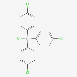molecular formula C18H12Cl4Sn B14007344 Stannane, chlorotris(4-chlorophenyl)- CAS No. 1235-30-9