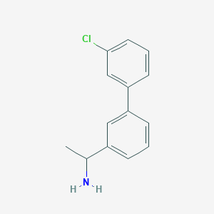 molecular formula C14H14ClN B1400739 1-(3'-Chlorobiphenyl-3-yl)-ethylamine CAS No. 1247711-55-2