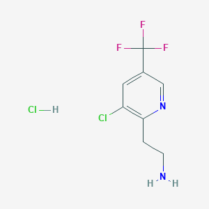 molecular formula C8H9Cl2F3N2 B1400744 2-[3-Chloro-5-(trifluoromethyl)pyridin-2-yl]ethanamine hydrochloride CAS No. 326816-37-9