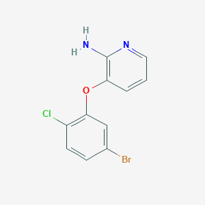 molecular formula C11H8BrClN2O B1400747 3-(5-Bromo-2-chlorophenoxy)pyridin-2-amine CAS No. 953045-13-1