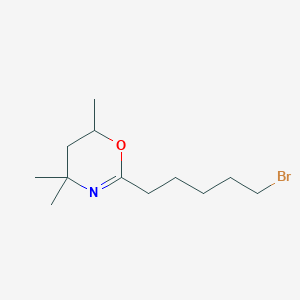 molecular formula C12H22BrNO B14007499 2-(5-Bromopentyl)-4,4,6-trimethyl-5,6-dihydro-4h-1,3-oxazine CAS No. 36871-48-4