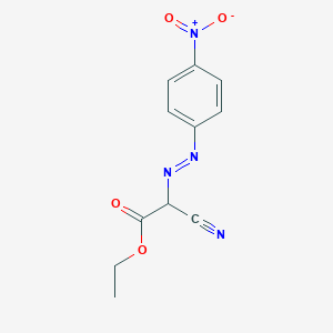 molecular formula C11H10N4O4 B14007510 Ethyl cyano[(E)-(4-nitrophenyl)diazenyl]acetate CAS No. 85137-66-2
