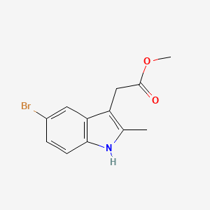 molecular formula C12H12BrNO2 B14007514 methyl 2-(5-bromo-2-methyl-1H-indol-3-yl)acetate CAS No. 5446-22-0